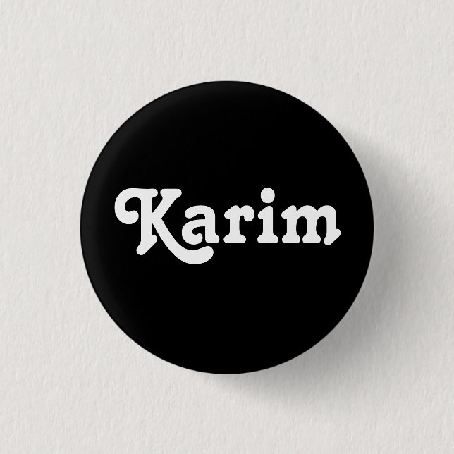 Chapa Redonda De 2,5 Cm Button Karim (Anverso)