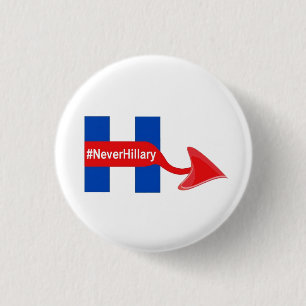 Chapa Redonda De 2,5 Cm Button Never Hillary