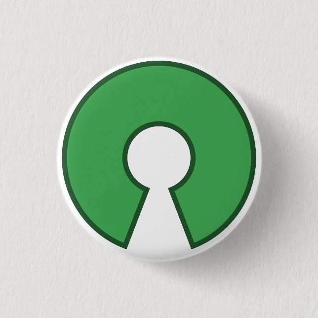 Chapa Redonda De 2,5 Cm Button Open Source (Anverso)