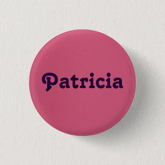 Chapa Redonda De 2,5 Cm Button Patricia (Anverso)