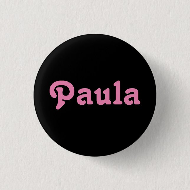 Chapa Redonda De 2,5 Cm Button Paula (Anverso)