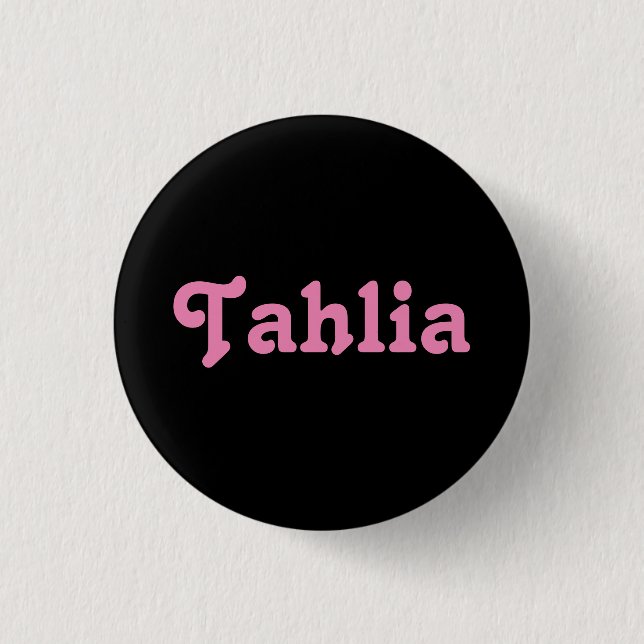Chapa Redonda De 2,5 Cm Button Tahlia (Anverso)