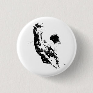 Chapa Redonda De 2,5 Cm Caballo en marcha