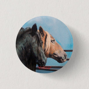 Chapa Redonda De 2,5 Cm Caballos/Cabalos/Caballos