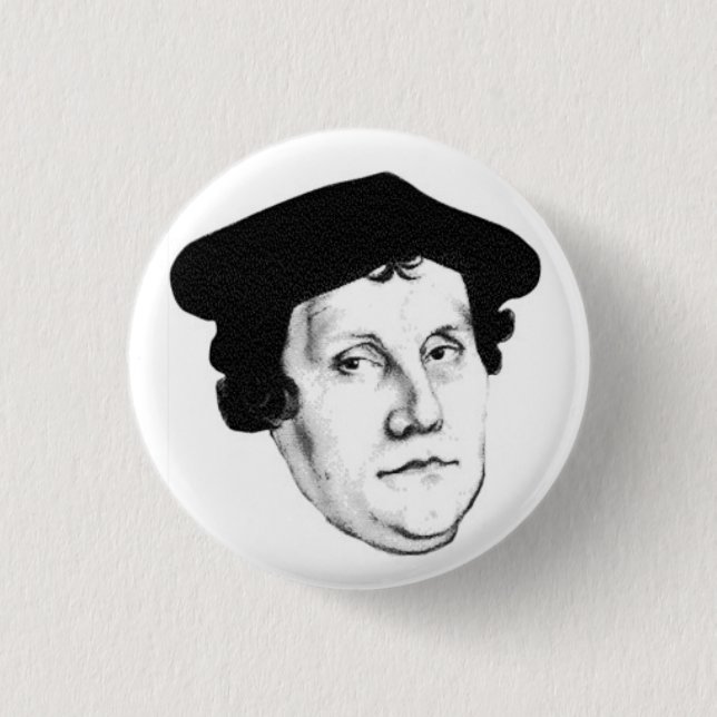 Chapa Redonda De 2,5 Cm Cabeza de Luther (Anverso)