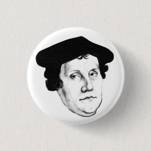 Chapa Redonda De 2,5 Cm Cabeza de Luther