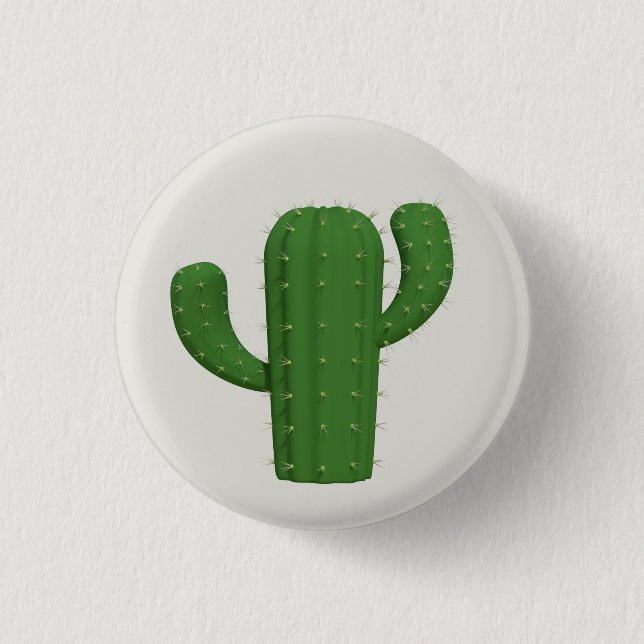 Chapa Redonda De 2,5 Cm Cactus (Anverso)