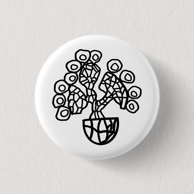 CHAPA REDONDA DE 2,5 CM CACTUS EN UN BOWL (Anverso)