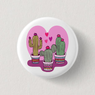 Chapa Redonda De 2,5 Cm Cactus lindo