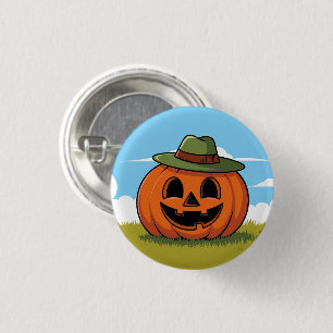 Chapa Redonda De 2,5 Cm Calabaza de Halloween linda jack o'lantern