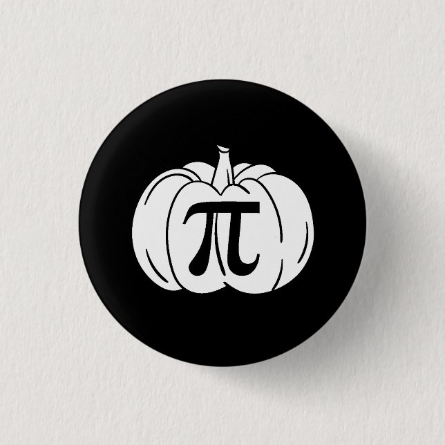 Chapa Redonda De 2,5 Cm Calabaza Pi Halloween (Anverso)