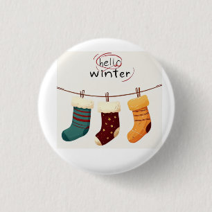 Chapa Redonda De 2,5 Cm calcetines de Navidad regalos