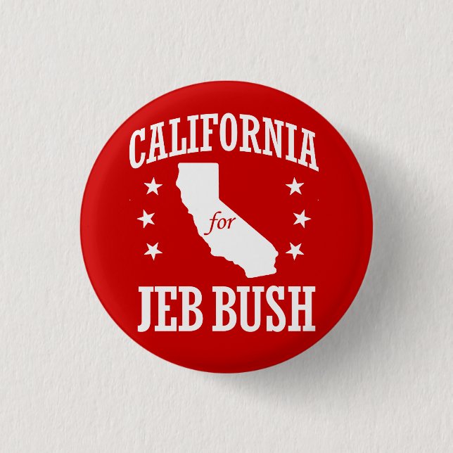 CHAPA REDONDA DE 2,5 CM CALIFORNIA PARA JEB BUSH (Anverso)