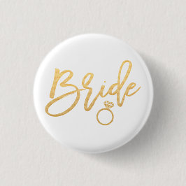 Chapa Redonda De 2,5 Cm Caligrafía de novia