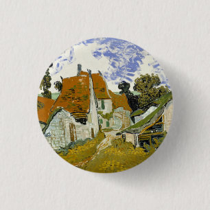 Chapa Redonda De 2,5 Cm Calle Auvers-sur-Oise Vincent van Gogh