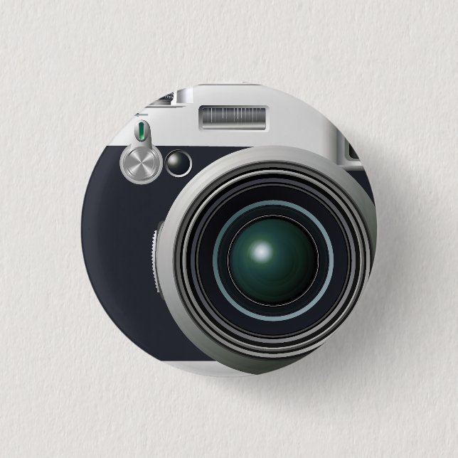 Chapa Redonda De 2,5 Cm Cámara negra antigua (Anverso)