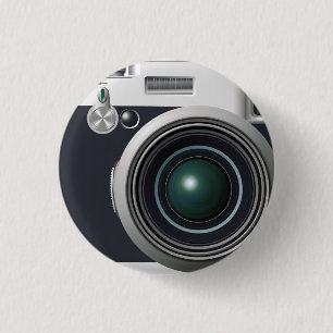 Chapa Redonda De 2,5 Cm Cámara negra antigua