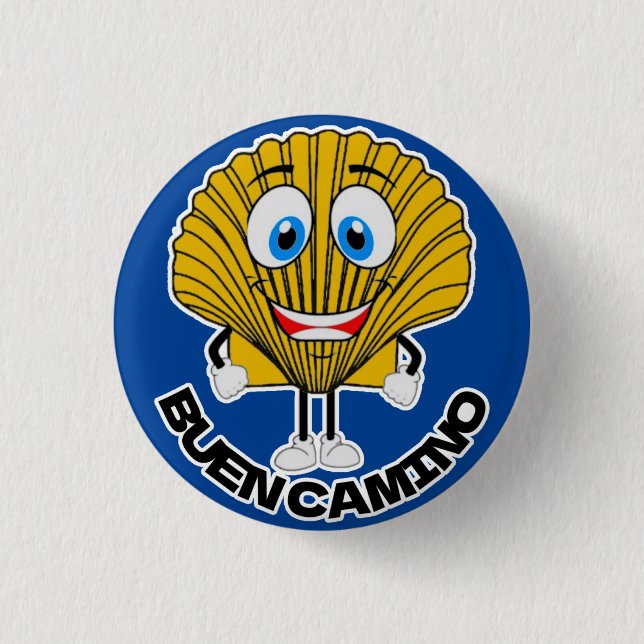 Chapa Redonda De 2,5 Cm Camino de Santiago (Anverso)