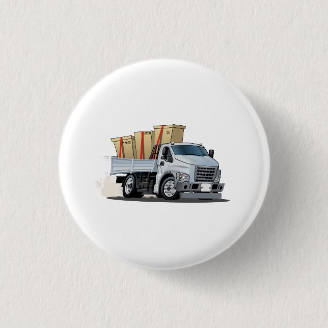 Chapa Redonda De 2,5 Cm camión personalizado (Anverso)