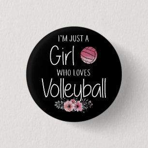 Chapa Redonda De 2,5 Cm Camisas De Voleibol Para Las Adolescentes Chicas