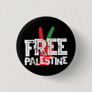 Chapa Redonda De 2,5 Cm Camiseta de alto el fuego patriótico palestino Lib