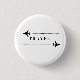 Chapa Redonda De 2,5 Cm Camiseta de avión de viaje