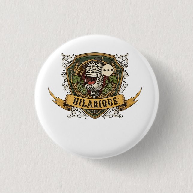 Chapa Redonda De 2,5 Cm Camiseta de Comedia Divertida (Anverso)