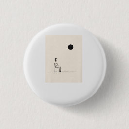 Chapa Redonda De 2,5 Cm Camiseta de Filosofía | Arte Existencial Minimalis