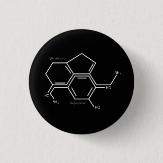 Chapa Redonda De 2,5 Cm camiseta de serotonina y dopamina