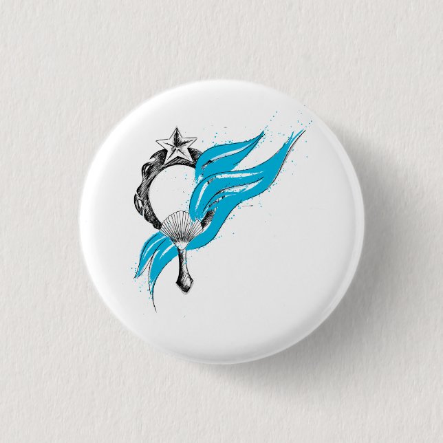 Chapa Redonda De 2,5 Cm Camiseta Iemanja (Anverso)