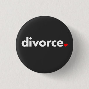 Chapa Redonda De 2,5 Cm Camiseta Minimalista Corazón Divorcio Divorcio D