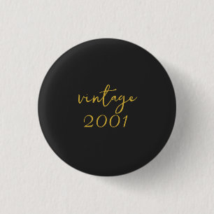 Chapa Redonda De 2,5 Cm Camiseta Vintage Personalizada 2001