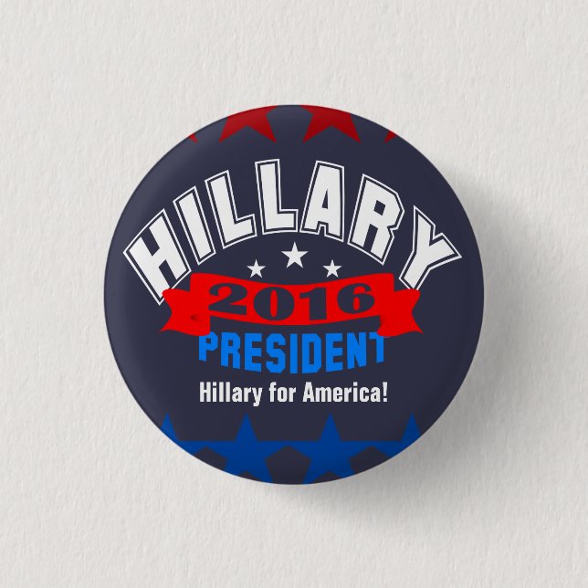 Chapa Redonda De 2,5 Cm Campaña de Hillary Clinton (Anverso)