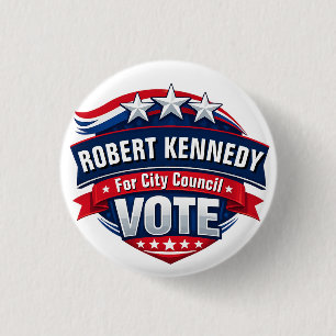 Chapa Redonda De 2,5 Cm Campaña Patriótica Personalizada Vota
