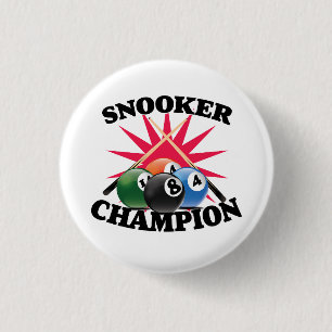 Chapa Redonda De 2,5 Cm Campeón del Snooker