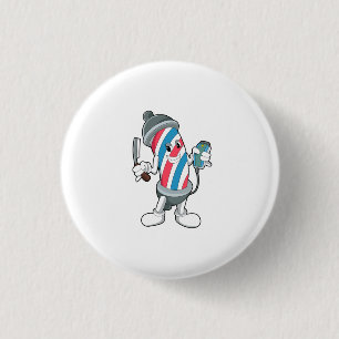 Chapa Redonda De 2,5 Cm Can as Hairdresser con Razor