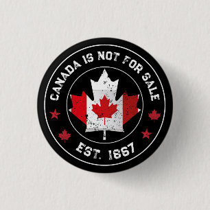 Chapa Redonda De 2,5 Cm canadá no está a la venta Bandera canadiense Est 1