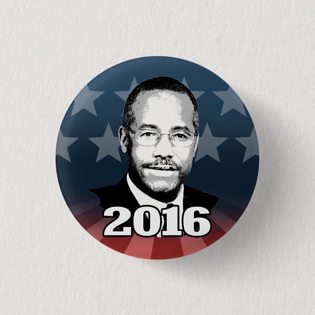 CHAPA REDONDA DE 2,5 CM CANDIDATO 2016 DE BEN CARSON (Anverso)