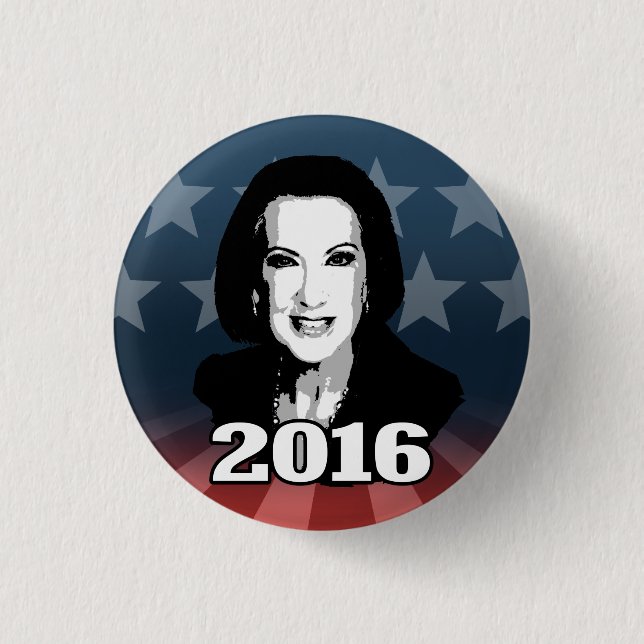 CHAPA REDONDA DE 2,5 CM CANDIDATO 2016 DE CARLY FIORINA (Anverso)