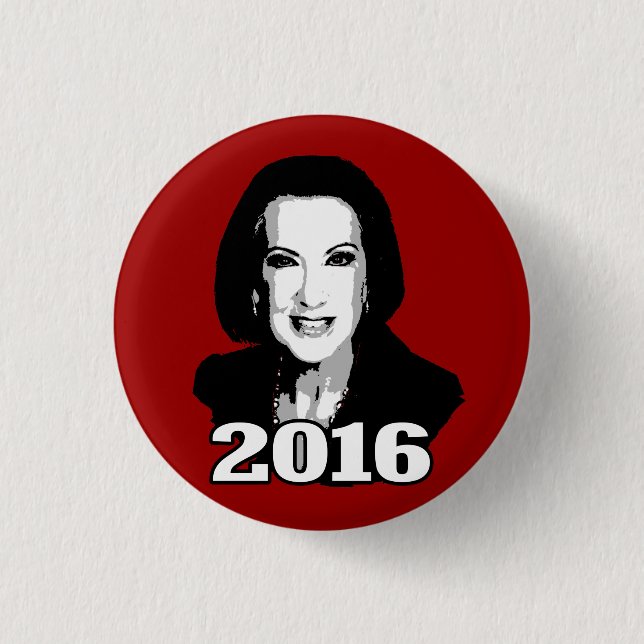 CHAPA REDONDA DE 2,5 CM CANDIDATO CARLY FIORINA 2016 (Anverso)