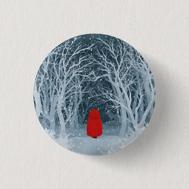 Chapa Redonda De 2,5 Cm Caperucita Roja (Anverso)