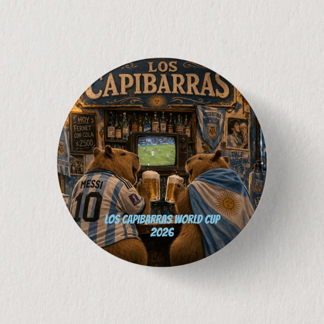 Chapa Redonda De 2,5 Cm Capibarra Stickers bar ilusión (Anverso)
