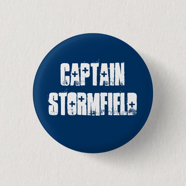 Chapa Redonda De 2,5 Cm CaptainStormfield (Anverso)