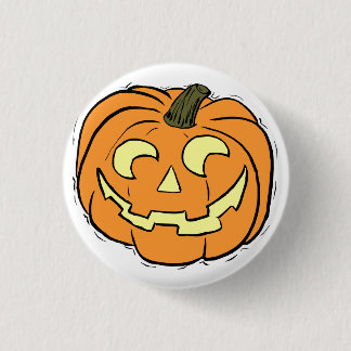 Chapa Redonda De 2,5 Cm Cara de calabaza tallada