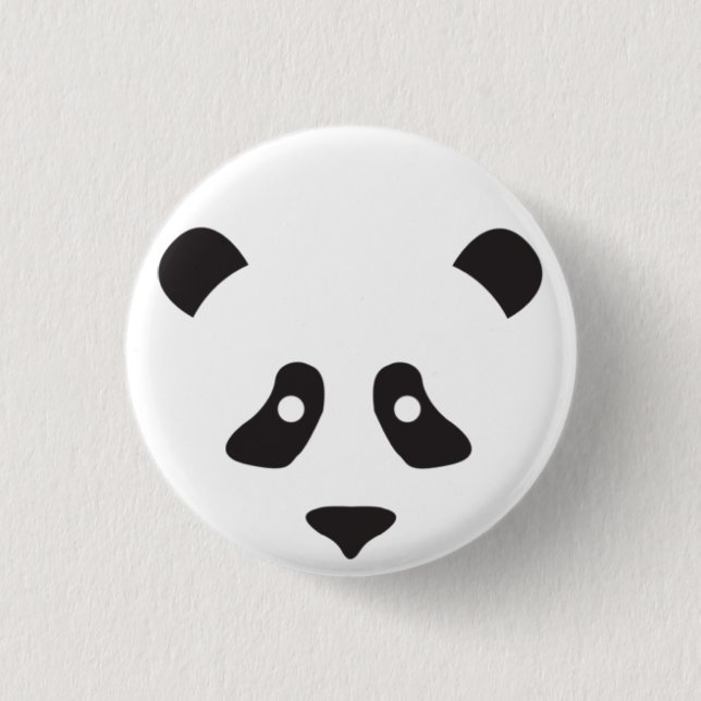 Chapa Redonda De 2,5 Cm Cara de la panda (Anverso)