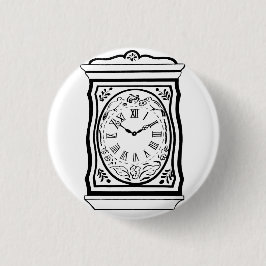 Chapa Redonda De 2,5 Cm Cara de reloj antigua.
