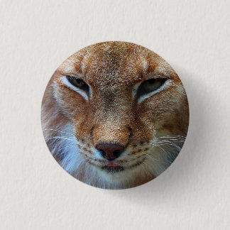 Chapa Redonda De 2,5 Cm Cara del lince - insignia