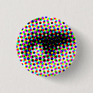 Chapa Redonda De 2,5 Cm Cara Divertida Ojos