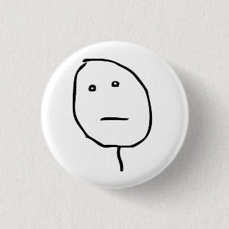 Chapa Redonda De 2,5 Cm Cara Meme de la rabia de la cara de póker
