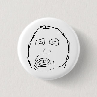 Chapa Redonda De 2,5 Cm Cara Meme de la rabia del idiota de Herp Derp